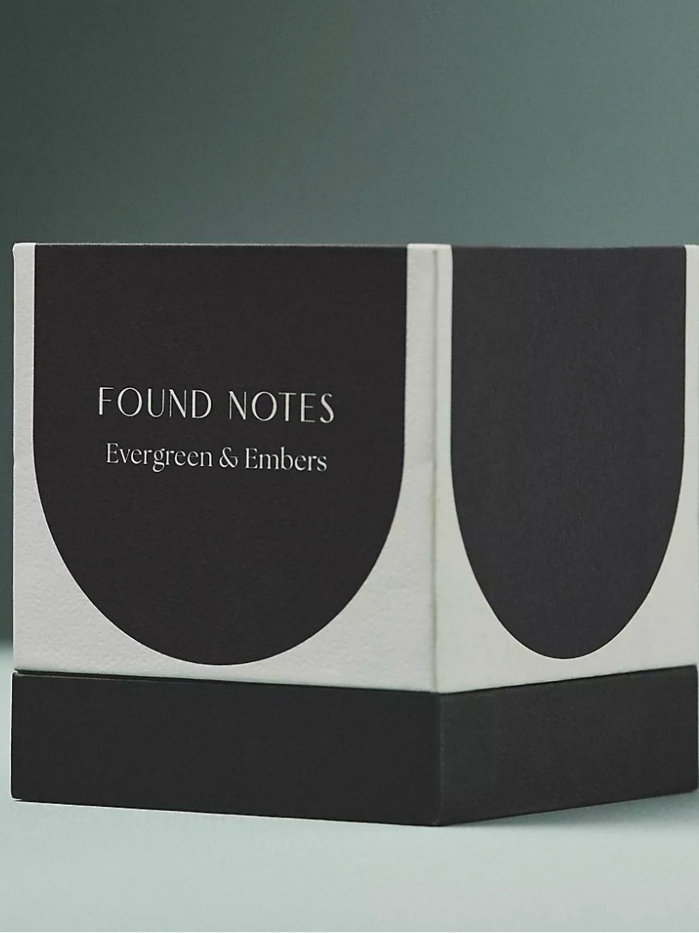 Anthropologie NIB Found Notes Woody Evergreen & Embers Boxed Candle